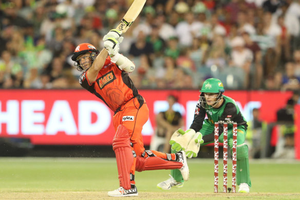 Brad Hodge in action for the Renegades in the BBL.
