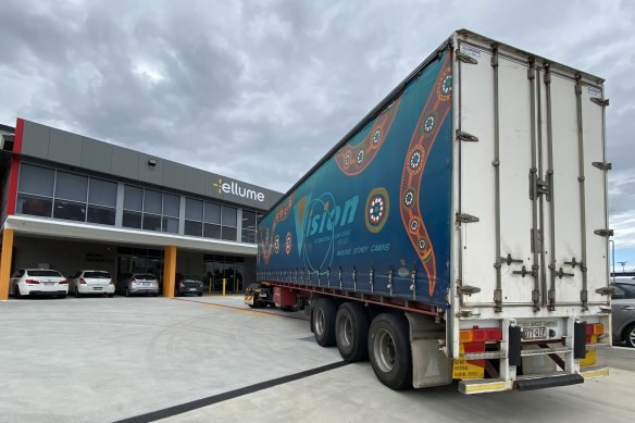 More than 100,000 COVID-19 home test kits per day are being made here at Richlands and exported to the United States by Queensland firm Ellume. The company needs Therapeutic Goods Administration approval to sell their product in Australia.