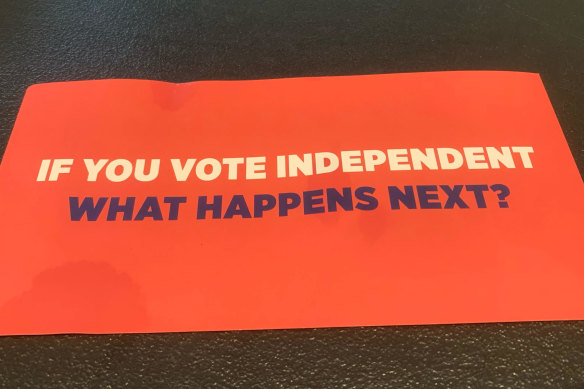 Liberal flyer in Goldstein