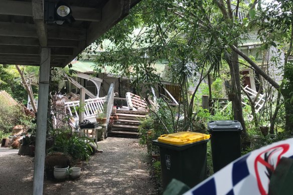 The house collapsed on Thursday morning.