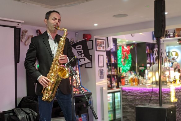Saxophonist Ed Barker is calling on his star power to win the seat of Derby South for the Conservatives.