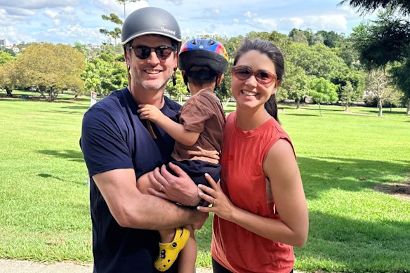 Ben, Charlie and Nicky Cole say if they want to go on a longer trip on a weekend, they’ll hire a car. They share their car-free adventures on their Instagram account, @charliehateshiscarseat.