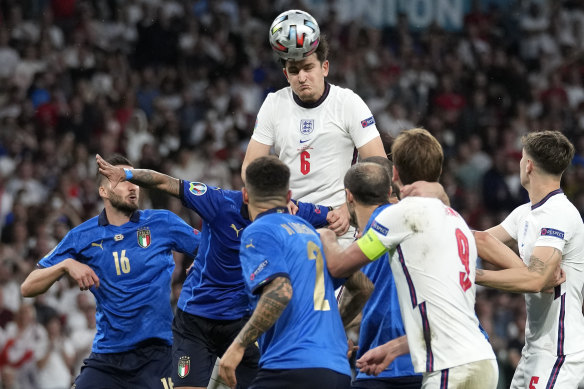 The father of England defender Harry Maguire was caught up in the Wembley Stadium stampede.