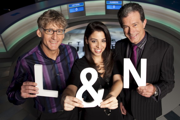Letters and Numbers: gone but not forgotten. David Astle with number expert Lily Cerna and host Richard Morecroft.