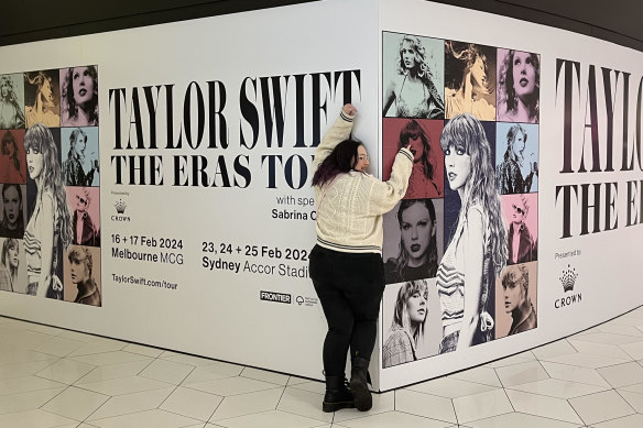 Morgan De La Rue quickly scooped up tickets to see Swift’s concert film three times once she heard it was airing in Australia next month.