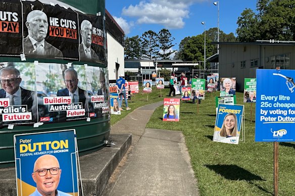 Polling booths in Peter Dutton’s electorate of Dickson were quiet on election day.