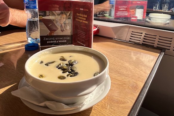 Dinner is served… Polish dining car.