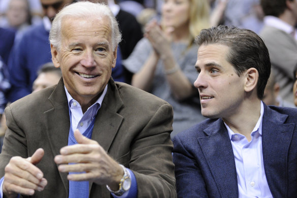 Joe Biden and his son, Hunter, in 2010.