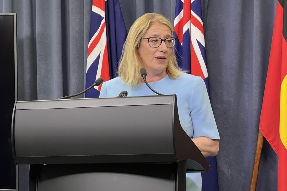 WA Treasurer and Deputy Premier Rita Saffioti at the mid-year budget review.