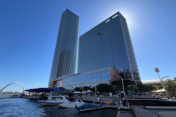 When viewed from the outside, the towers are largely completed.