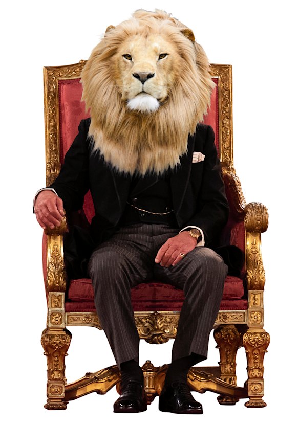 Could he borrow the lion head worn by Kylie Jenner?