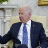 US President Joe Biden meets with Ukrainian President Volodymyr Zelensky in the Oval Office of the White House in September 2021.