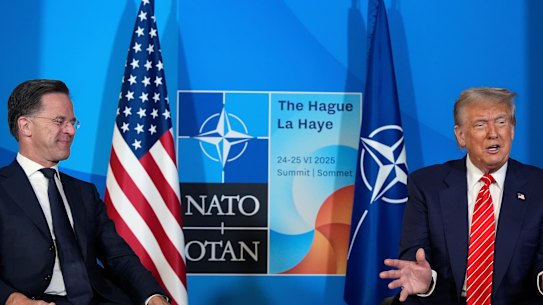 President Donald Trump meets NATO Secretary General Mark Rutte.