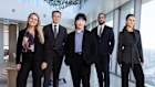 Law graduates at Corrs Chambers Westgarth. From left: Molly Swanson, James Argyle, Fiona Xia, Oscar Kraner-Tucci and Gabriella Govic.
