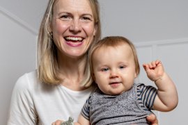 In the ‘twilight zone’: Jess Weijers and baby, Louis.