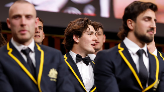 Errol Gulden of the Swans is seen during the 2023 AFL Awards in Melbourne