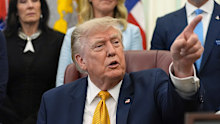 Donald Trump snapped at a reporter who asked whether Jeanine Pirro was safe in her job.