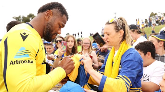 Maika Sivo was Parramatta’s man of the moment on Monday.