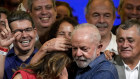 Lula embraces his wife Rosangela, after defeating incumbent Jair Bolsonaro this week. Foreign investors also love the leftwinger.