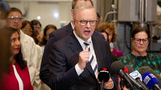 Anthony Albanese, campaigning in Perth on Friday, said the government remained committed to the current GST allocation system.