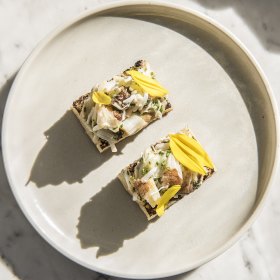 Mud crab on toast.