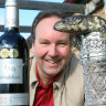 Shingleback co-founder John Davey after winning the prestigious Jimmy Watson Memorial Trophy  in 2006.