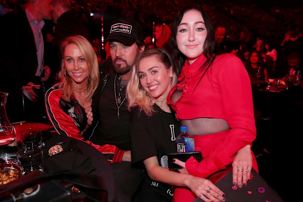 Tish Cyrus, and singers-songwriters Billy Ray Cyrus, Miley Cyrus, and Noah Cyrus 