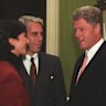 Maxwell and Epstein with Clinton at the White House in 1993.