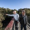 Councillor Peter Mahoney and Oatley resident Kim Wagstaff are concerned the suburb’s mangroves have suddenly started dying. 