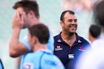 Michael Cheika at Waratahs training in 2013.