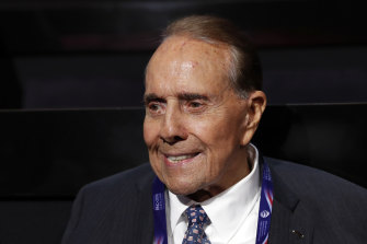 Bob Dole pictured at the Republican National Convention in 2016.