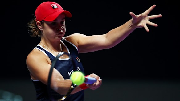 Ashleigh Barty powers to victory over Karolina Pliskova.