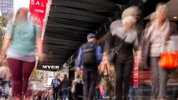 Myer started its stocktake sale on Tuesday.