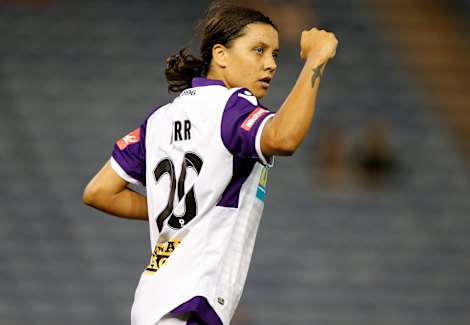 Perth Glory's superstar Sam Kerr.