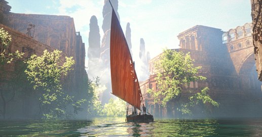 Flow unfolds in a world that seems to have lost its humans to catastrophic flooding.