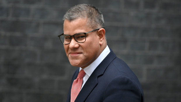 COP26 President Alok Sharma outside Downing Street.