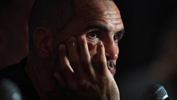 Yesterday's Man: Anthony Mundine comes to terms with defeat against Jeff Horn.