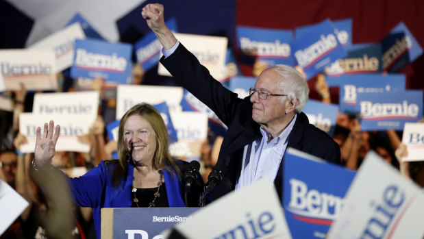 "We're going to win this election," said Bernie Sanders, in San Antonio, Texas, after the Nevada caucus.