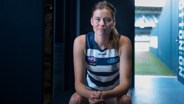 Time are changing: Geelong ruck Erin Hoare.