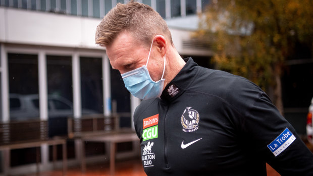 Nathan Buckley on Wednesday after his announcement.