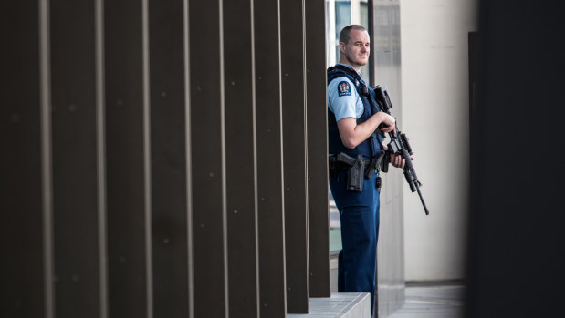 New Zealand police in the city of Christchurch.