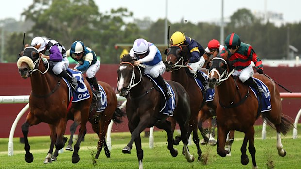 Siena Grima takes Full Hao, far right, to victory at Rosehill on December 7.