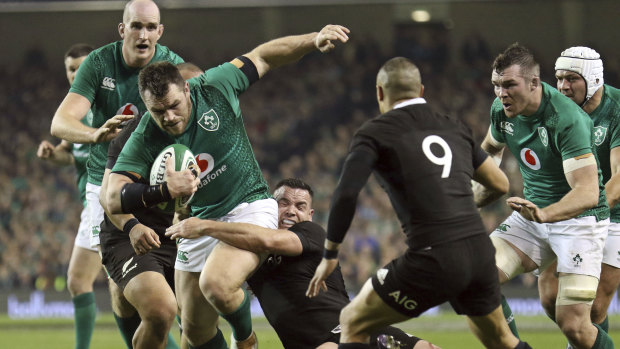 Hoodoo gurus: Ireland have broken their losing stretch against the All Blacks. 
