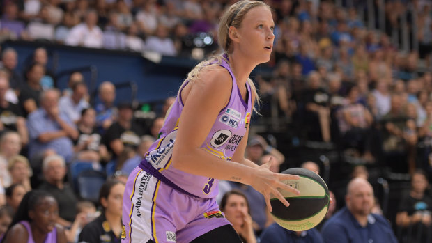 WNBA import Sophie Cunningham in action for the Boomers.