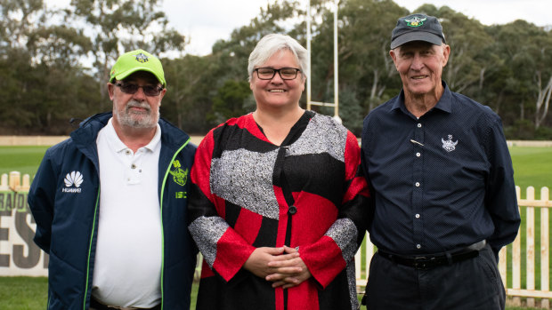 Katrina Fanning with Allan Hawke and John McIntyre