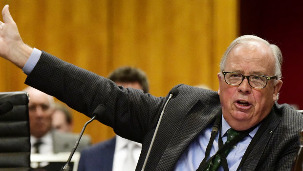 NSW Building Commissioner David Chandler at the Legislative Council Public Accountability Committee Inquiry into building standards.
