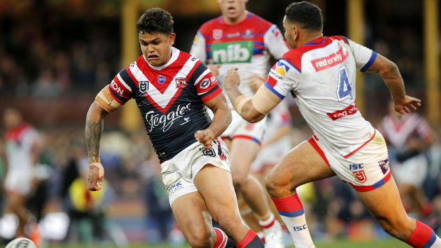Vested interest: Latrell Mitchell's family are keen observers of the money being thrown around in relation to the Trbojevics.