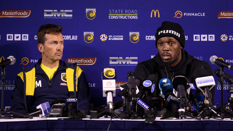 Backing: Mulvey says he's prepared to play the long game to develop Bolt as a footballer.