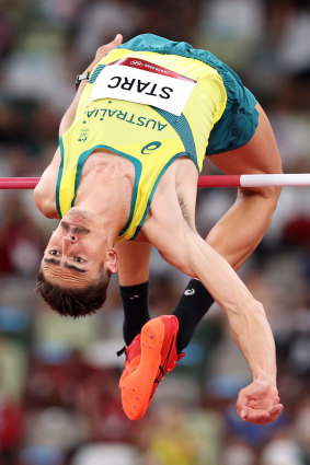 Brandon Starc competes at Tokyo.