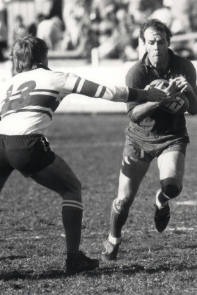 Clive Woodward playing for Manly against Eastwood in 1987.